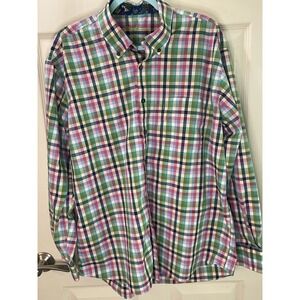 Alan‎ Flusser Men's Long Sleeve Button Up XL Plaid
